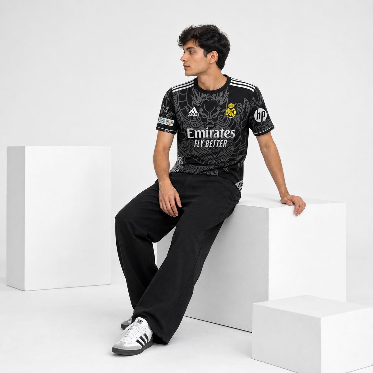 Real Madrid Dragon Black Jersey