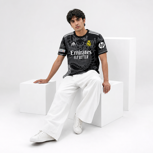Real Madrid Dragon Black Jersey