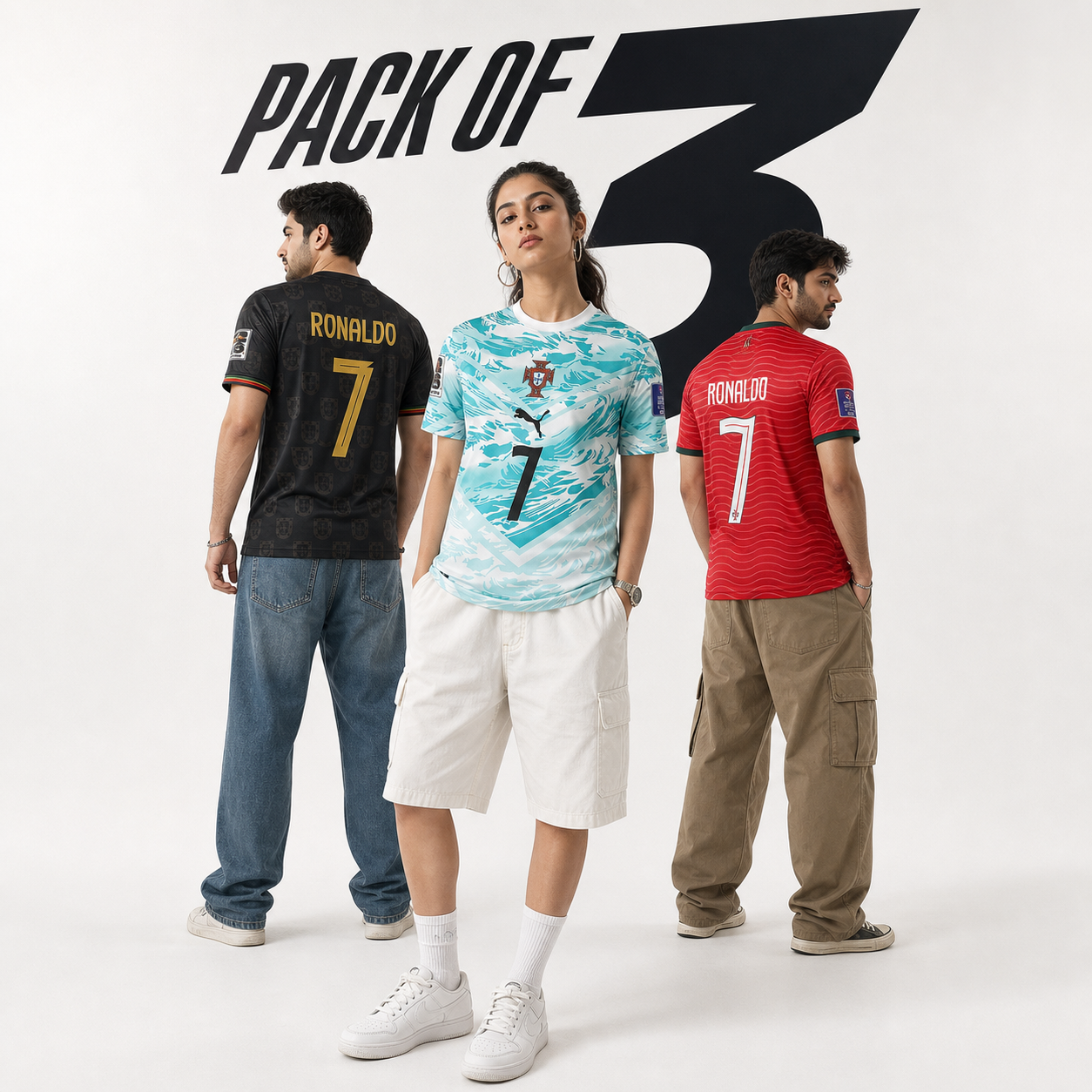 Pack of 3 Portugal Shirts
