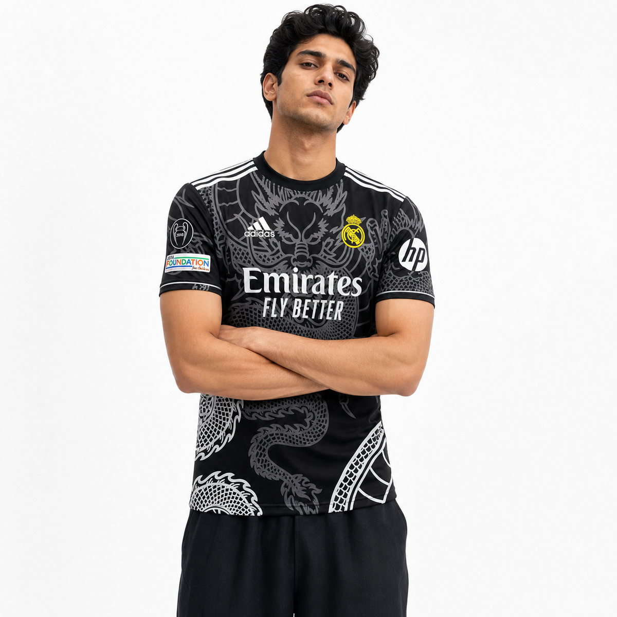 Real Madrid Dragon Black Jersey