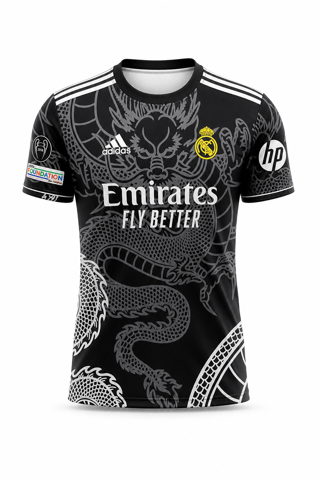 Real Madrid Dragon Black Jersey